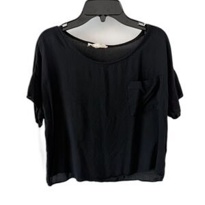 Painted Threads Black Crop Top